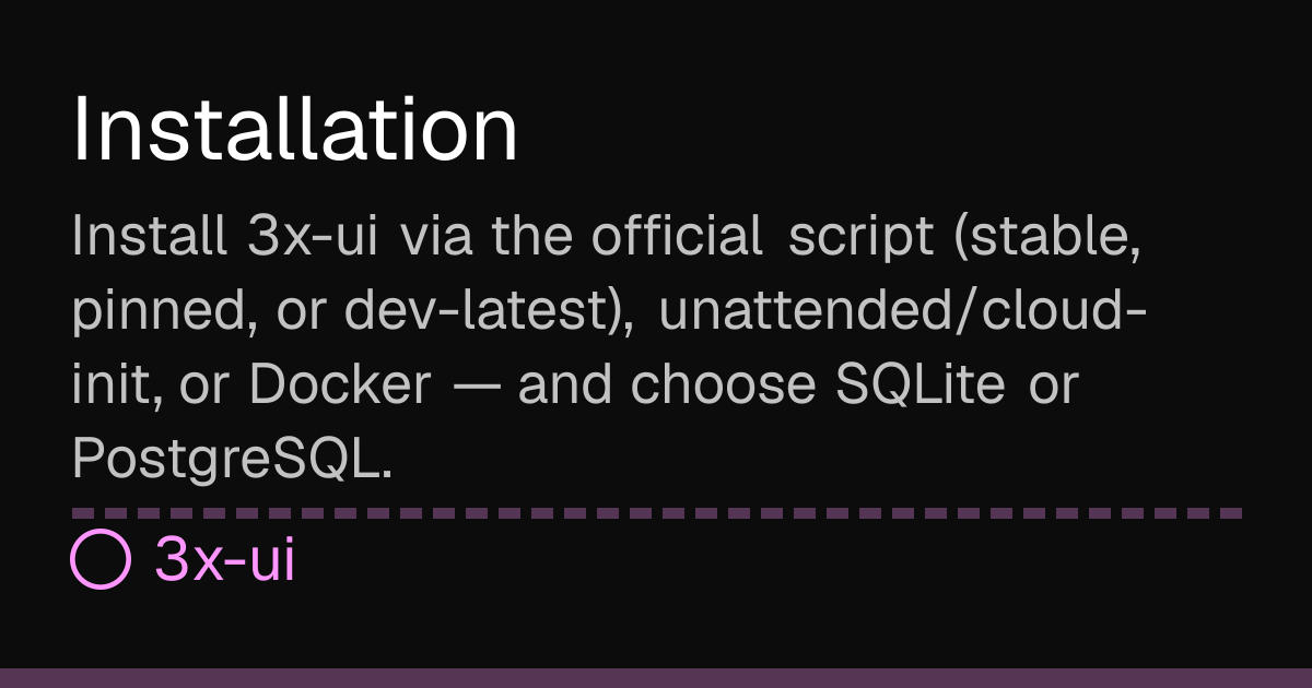 Ui Installation Machine Installation — 3x-ui